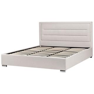 Beliani Bett mit Stauraum aus Stoff Modern ROUEN  