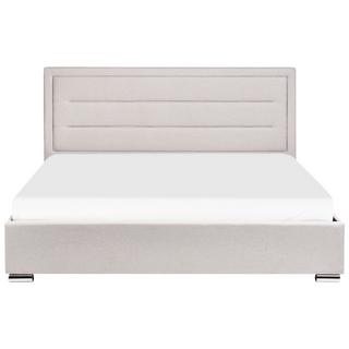 Beliani Bett mit Stauraum aus Stoff Modern ROUEN  
