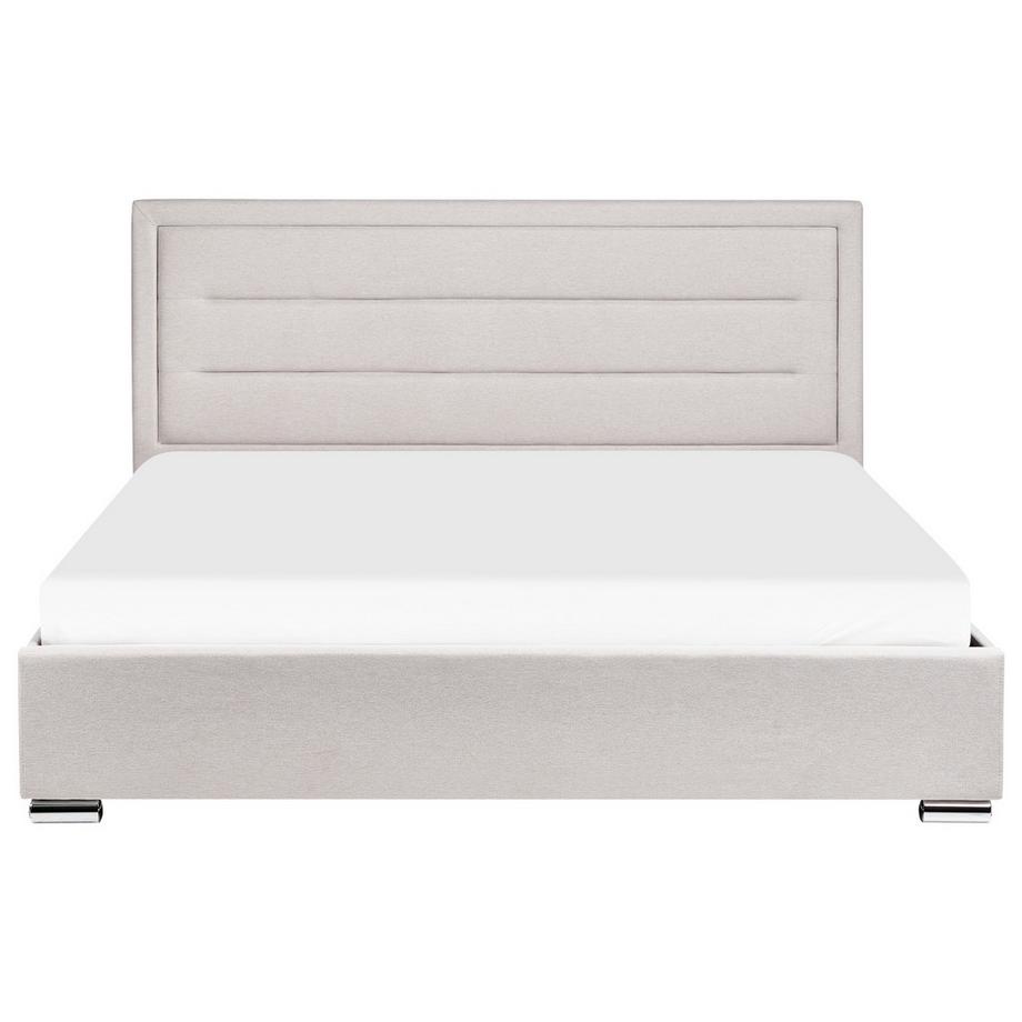 Beliani Letto contenitore en Tessuto Minimalista ROUEN  