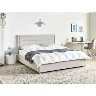 Beliani Bett mit Stauraum aus Stoff Modern ROUEN  