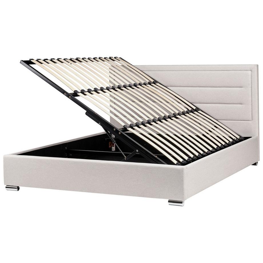 Letto contenitore en Tessuto Minimalista ROUEN