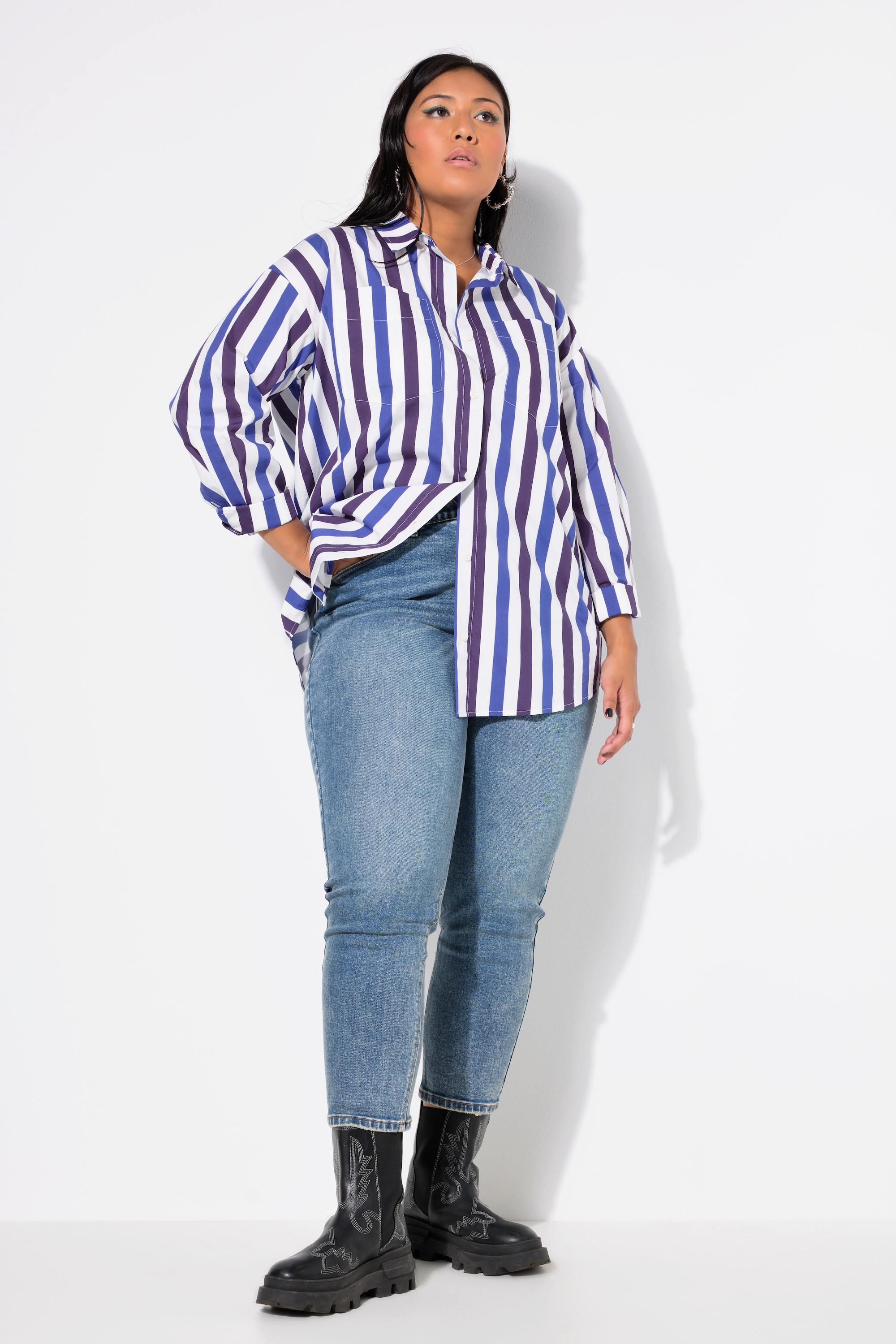 Studio Untold  Jean Mom à taille élastique. Coupe jambes larges à 5 poches 