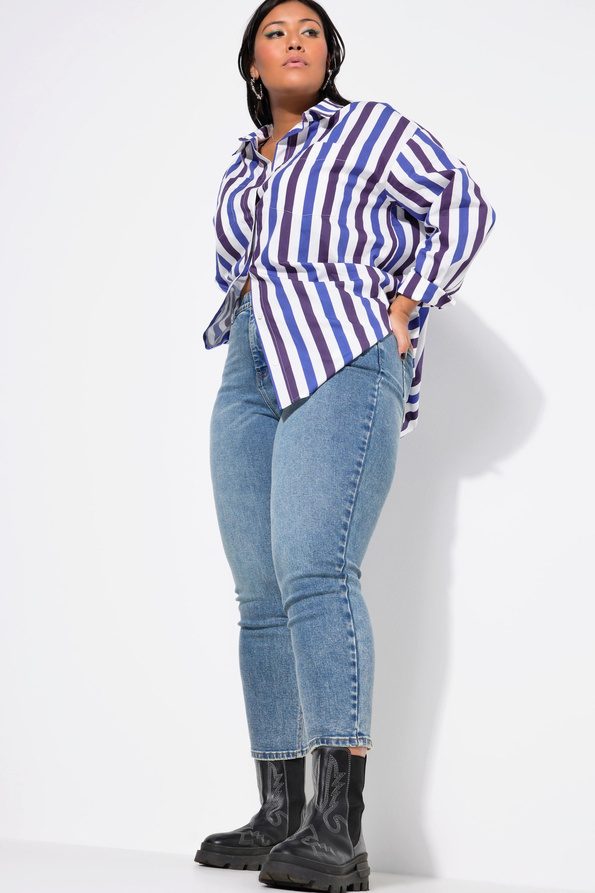 Studio Untold  Jean Mom à taille élastique. Coupe jambes larges à 5 poches 