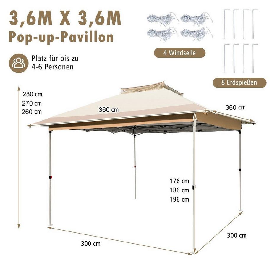 Northix Pop-Up-Pavillon mit Moskitonetz  