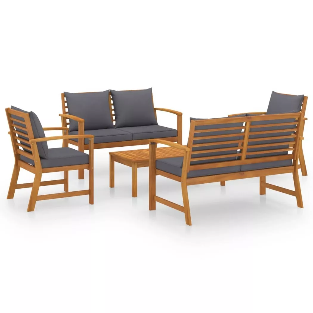 VidaXL - Ensemble de salon de jardin bois d'acacia, One Size, Gris