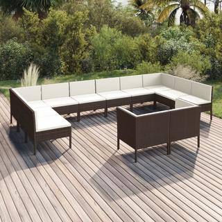 VidaXL Garten-sofagarnitur poly-rattan  