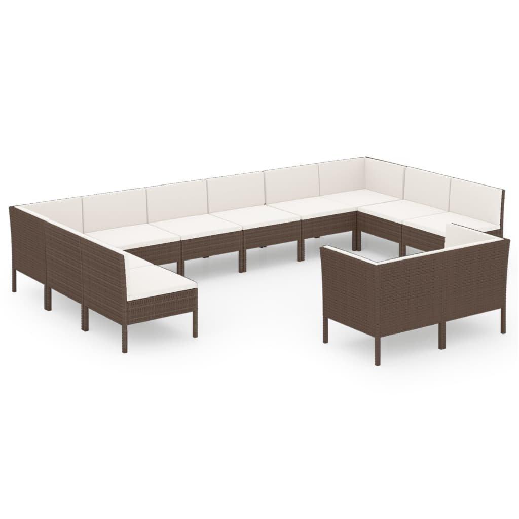 VidaXL Garten-sofagarnitur poly-rattan  