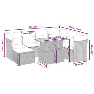 VidaXL Garten sofagarnitur poly-rattan  