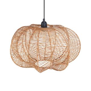 Beliani Hängeleuchte aus Rattan Boho KIBI  