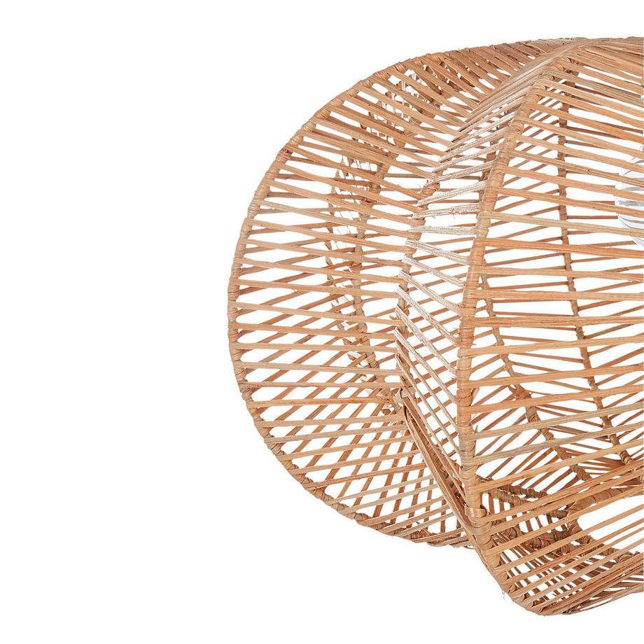 Beliani Lampada a sospensione en Rattan  KIBI  
