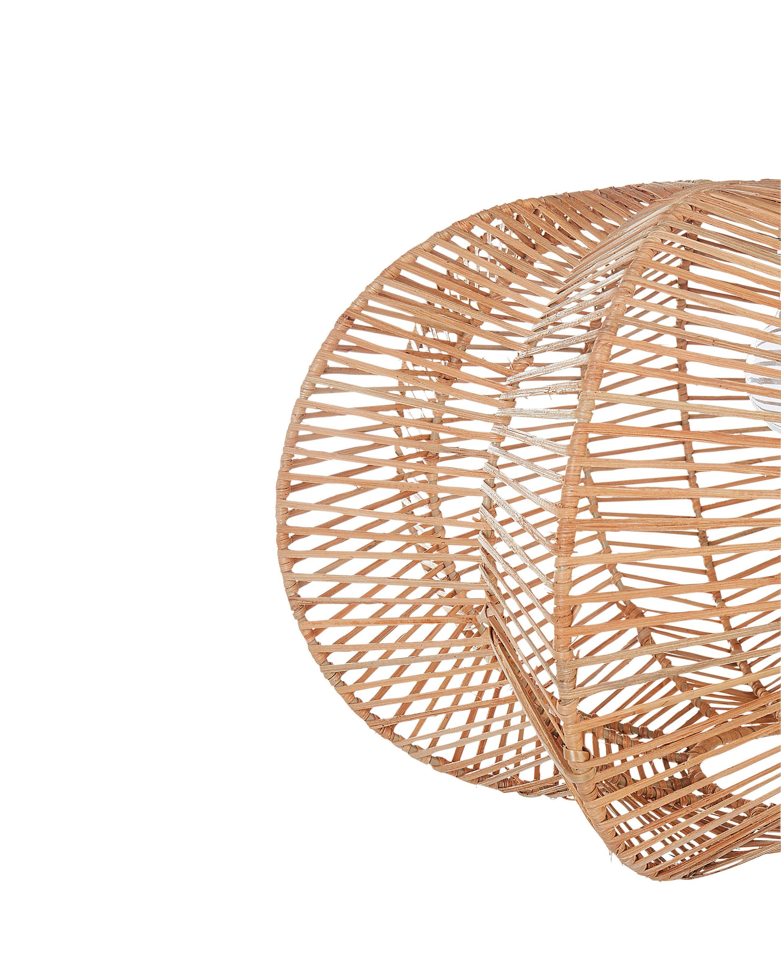 Beliani Hängeleuchte aus Rattan Boho KIBI  