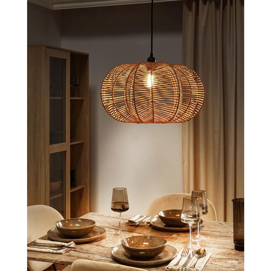 Beliani Lampada a sospensione en Rattan  KIBI  