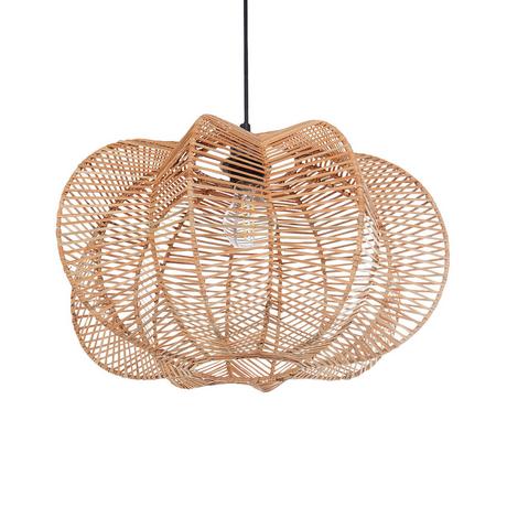 Beliani Hängeleuchte aus Rattan Boho KIBI  