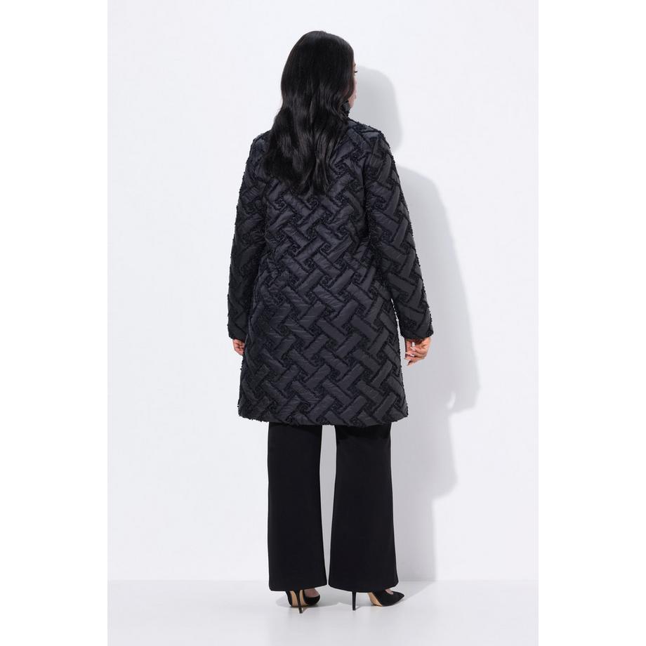 Ulla Popken Doudoune matelassée Col Montant Two-Tone Coupe Évasée  