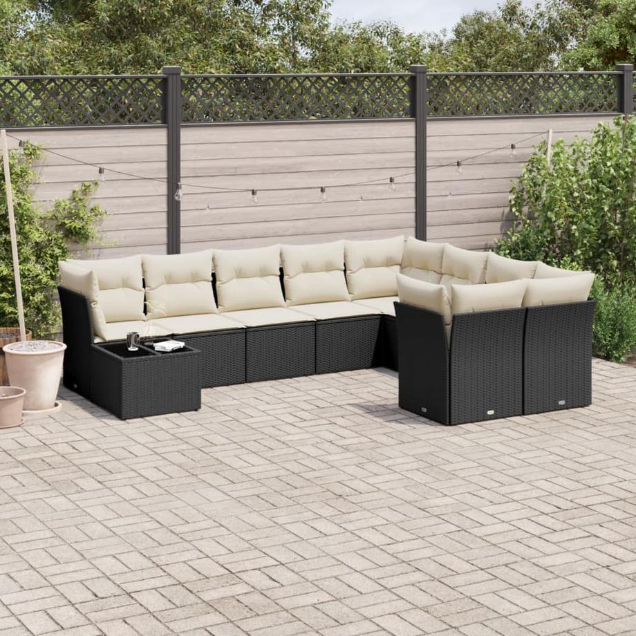 VidaXL set divano da giardino Polirattan  