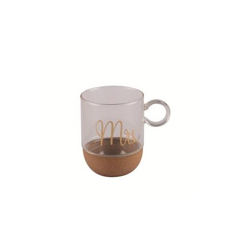 Aulica Glasmug mit korkboden "mrs"  