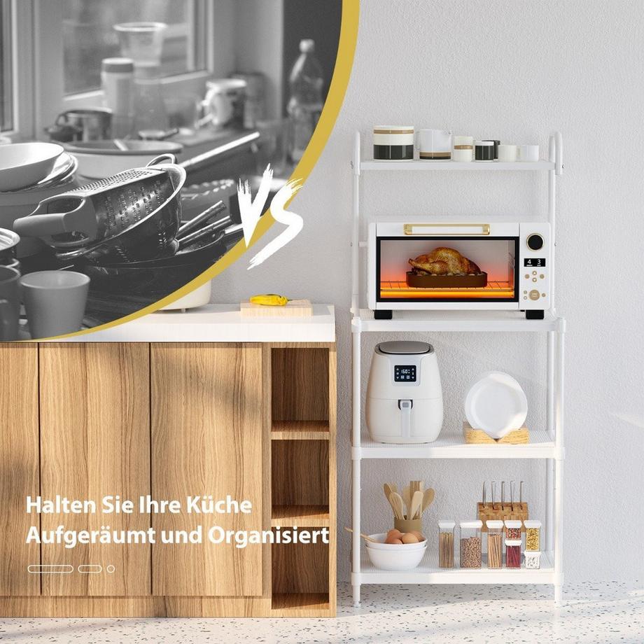 Northix Verstellbares Küchenregal mit 4 Ebenen  