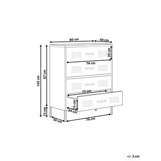 Beliani Cassettiera en Acciaio Moderno ENAGO  