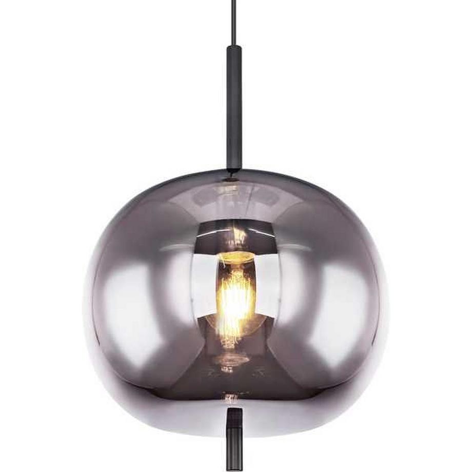 mutoni Lampe à suspension Blacky métal noir 1xE27  