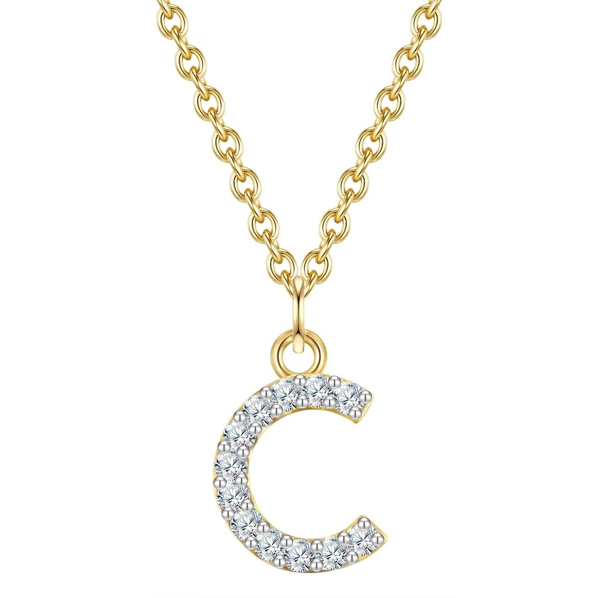 Glanzstücke München  Femme Collier en argent Lettre C 