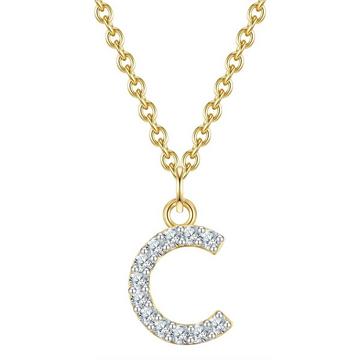 Femme Collier en argent Lettre C