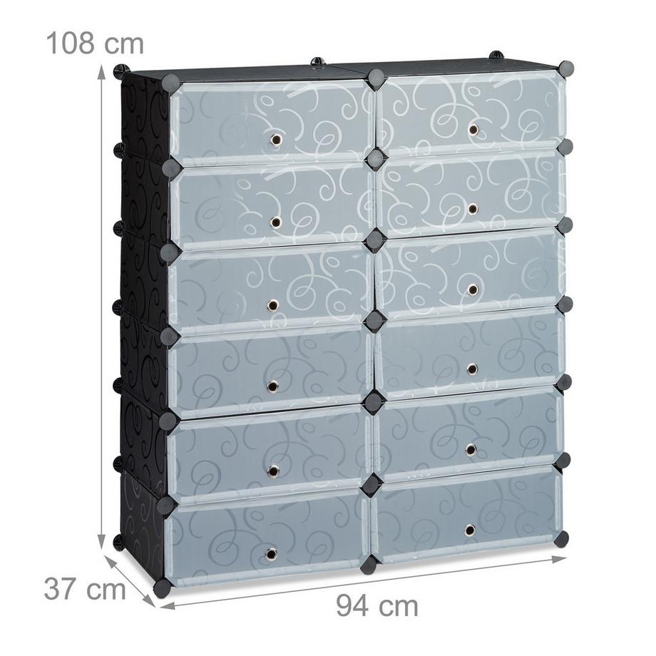 Northix Scarpiera con 12 scomparti  