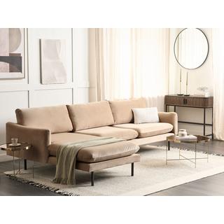 Beliani Ecksofa aus Samtstoff Modern VINTERBRO  