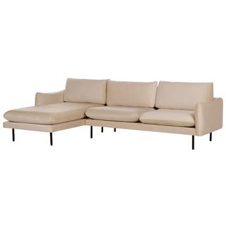 Beliani Ecksofa aus Samtstoff Modern VINTERBRO  