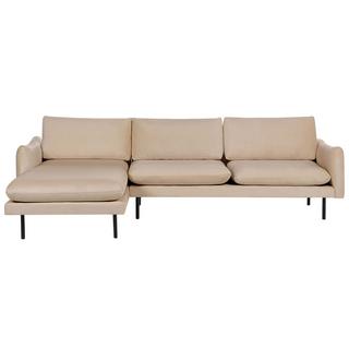 Beliani Ecksofa aus Samtstoff Modern VINTERBRO  