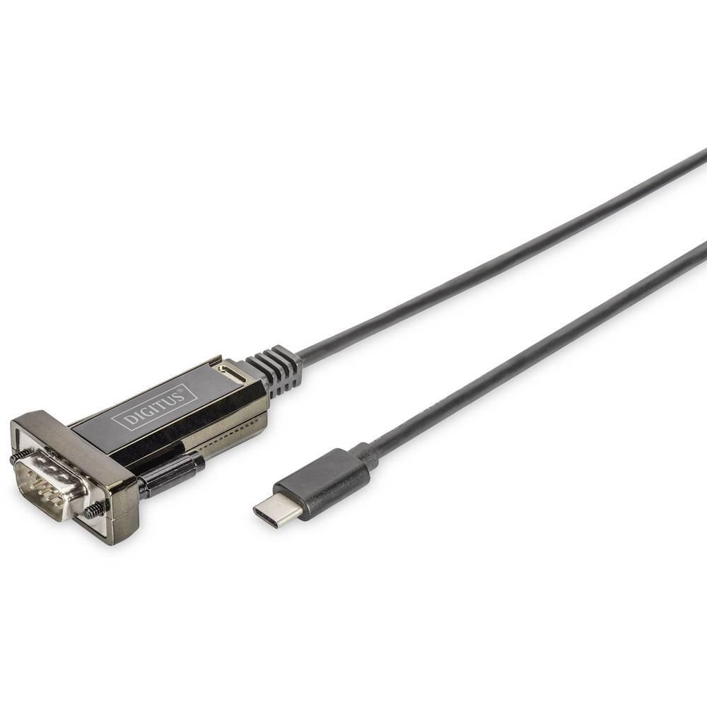 Digitus  Adaptateur USB type C 2 sur série, câble DSUB 9M, longueur 1m, chipset FTDI 