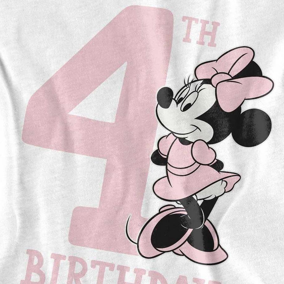 Disney  Tshirt 4ème anniversaire motif Minnie Mouse Enfant 