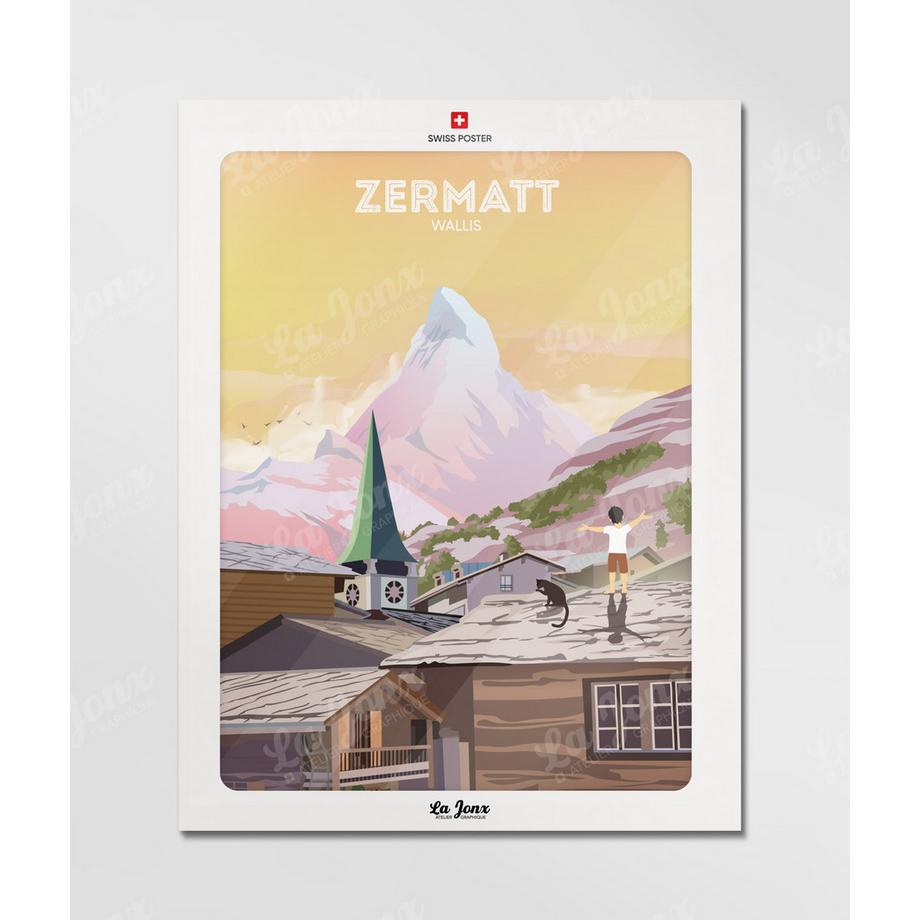 La-Jonx Affiche de Zermatt  