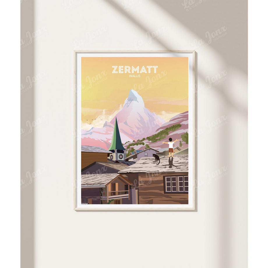 La-Jonx Affiche de Zermatt  