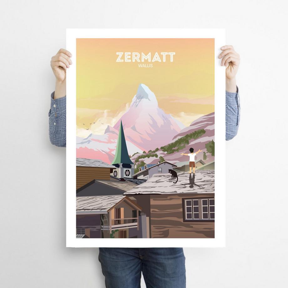 La-Jonx Affiche de Zermatt  