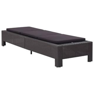 VidaXL Chaise longue rotin synthétique  