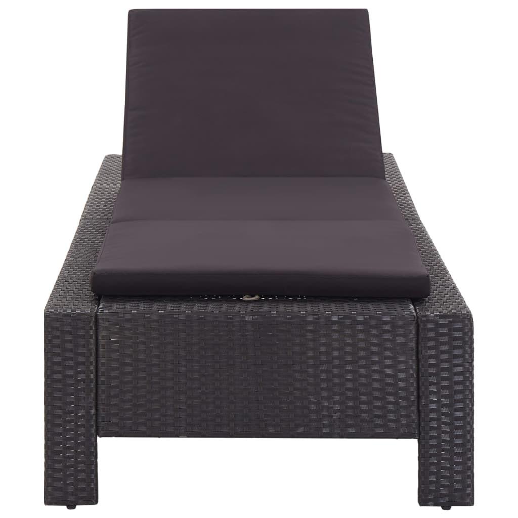 VidaXL Chaise longue rotin synthétique  