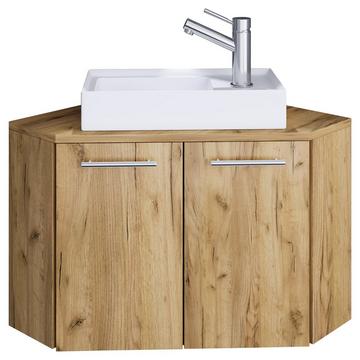 2-tlg Badmöbel Set Gäste WC Gästebad Waschplatz Waschtisch klein ecke Vilosa