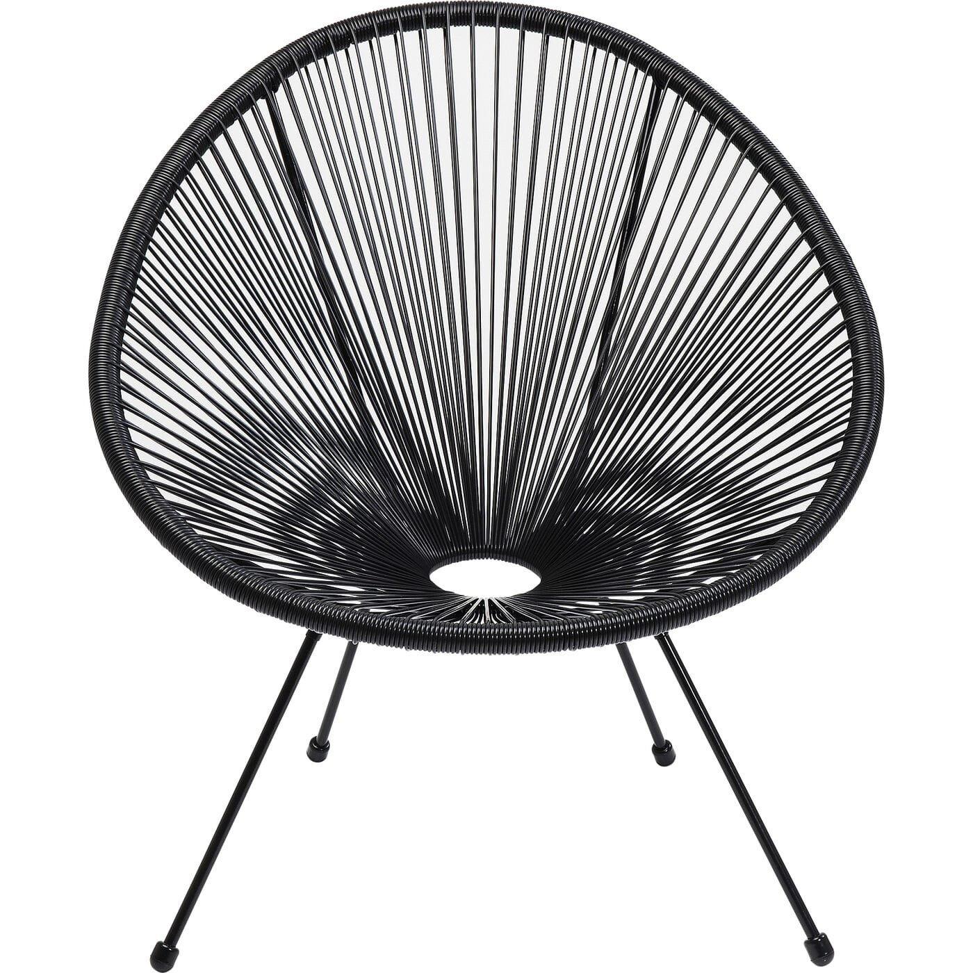 KARE Design Set de jardin Acapulco noir (2 pièces)  