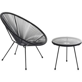 KARE Design Set da giardino Acapulco nero (2 pezzi)  