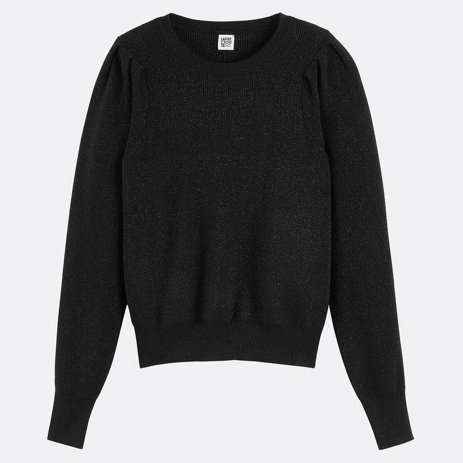 La Redoute Collections Rundhals-Pullover mit Puffärmeln  