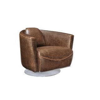 Vente-unique Fauteuil club 100% cuir vieilli FLORENTIN  