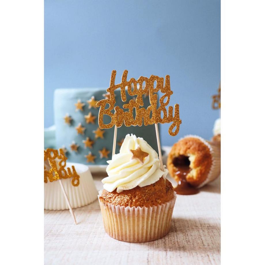 Scrap Cooking Moules à Cupcake et Décorations de Gâteau Joyeux Anniversaire  