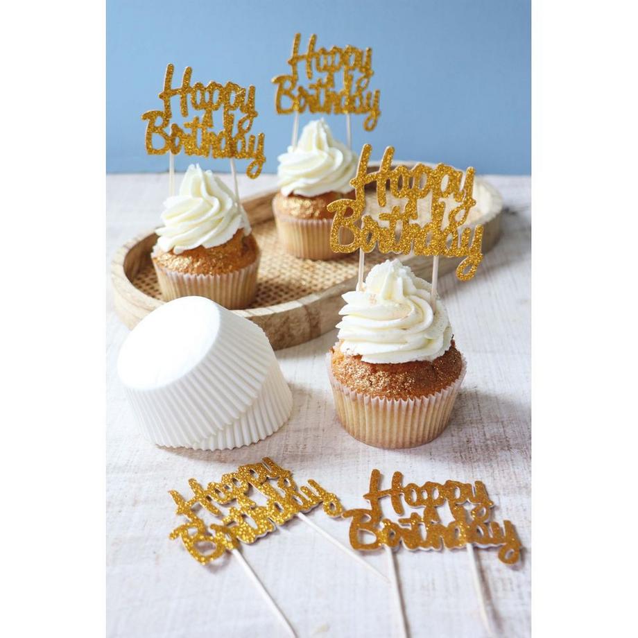 Scrap Cooking Moules à Cupcake et Décorations de Gâteau Joyeux Anniversaire  