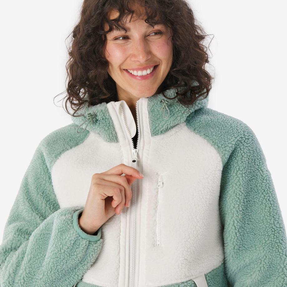 QUECHUA Fleece zum Wandern mit Kapuze  