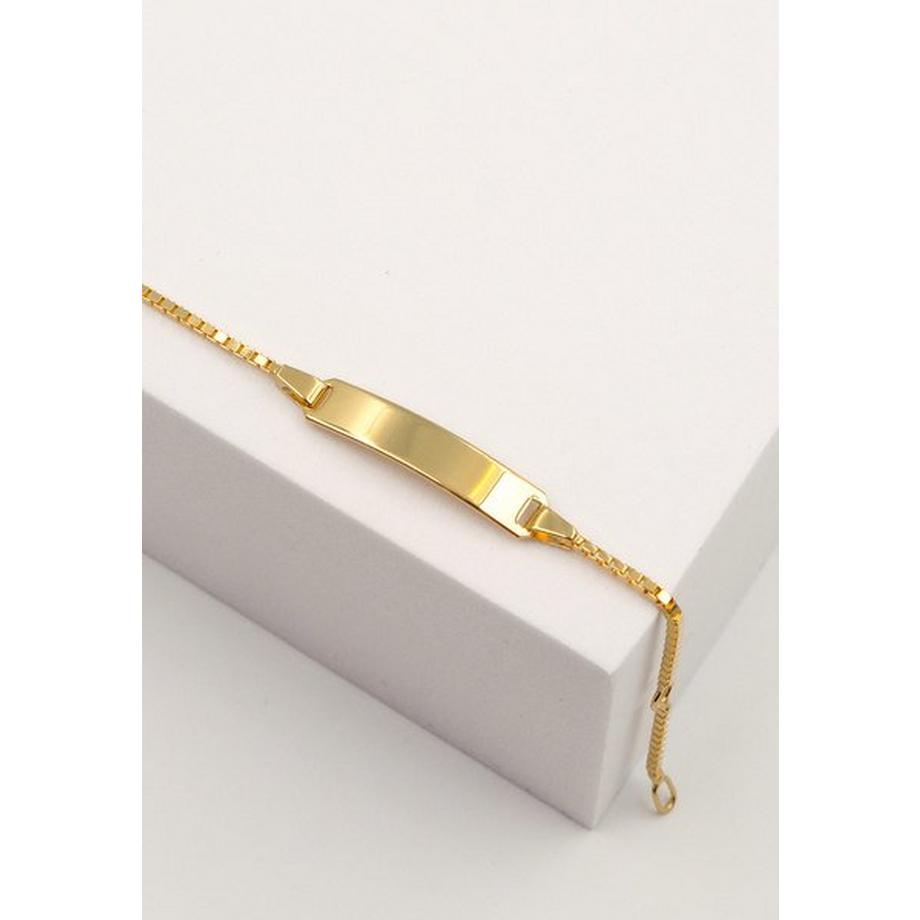 MUAU Schmuck  Plaketten-Armband Gelbgold 750 Venezianer, 1.3mm, 14cm 