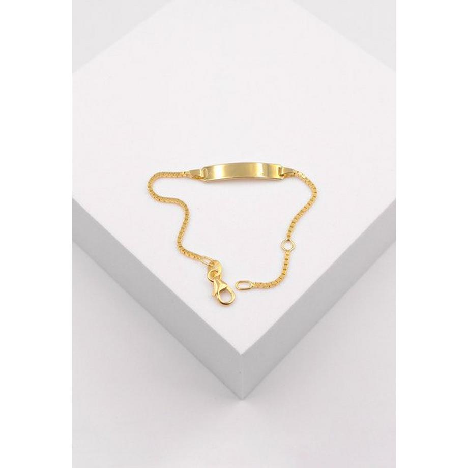 MUAU Schmuck  Plaketten-Armband Gelbgold 750 Venezianer, 1.3mm, 14cm 
