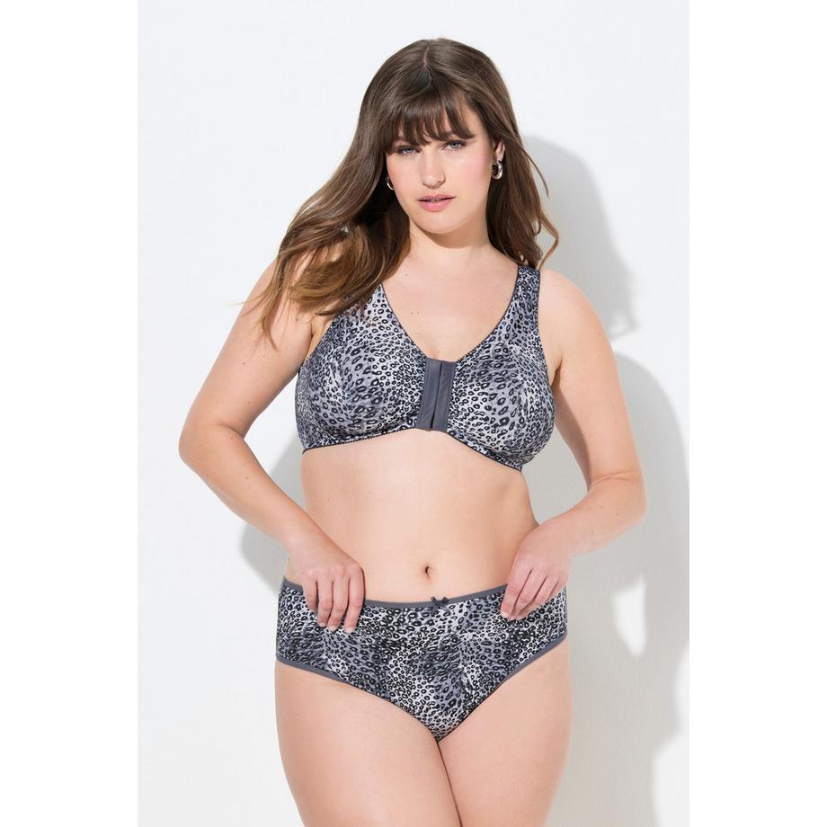 Ulla Popken Perizomi 5 Pezzi Stampa Animalier Tinta Unita  