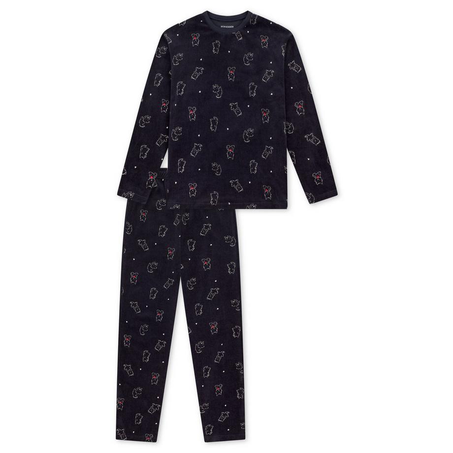 Schiesser  Velours Pyjama Chiens 