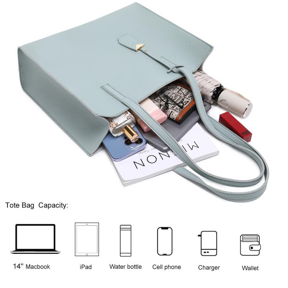 Only-bags.store Grosse Shopper Tasche mit Reissverschluss für Arbeit und Freizeit  