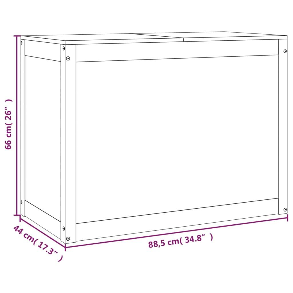 VidaXL  contenitore per bucato Legno di pino 